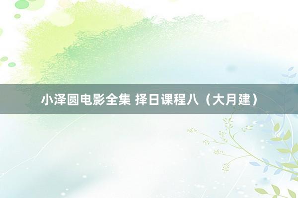 小泽圆电影全集 择日课程八（大月建）