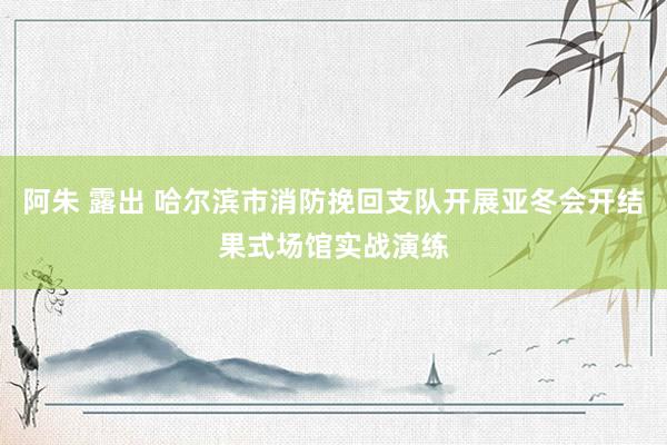 阿朱 露出 哈尔滨市消防挽回支队开展亚冬会开结果式场馆实战演练