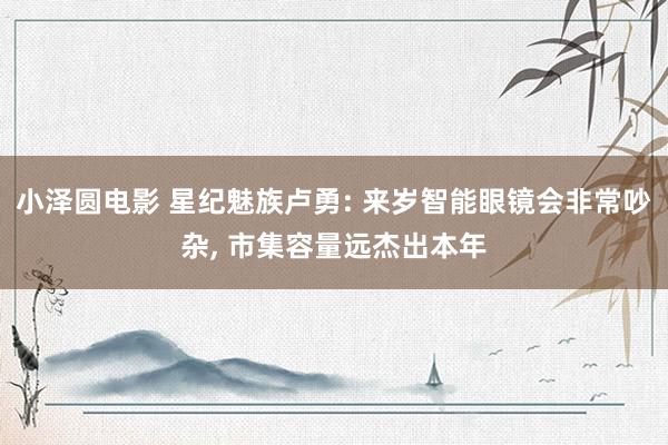 小泽圆电影 星纪魅族卢勇: 来岁智能眼镜会非常吵杂, 市集容量远杰出本年