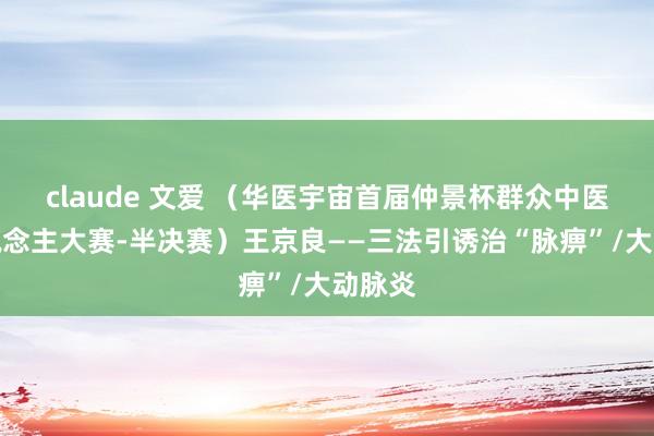claude 文爱 （华医宇宙首届仲景杯群众中医牛东说念主大赛-半决赛）王京良——三法引诱治“脉痹”/大动脉炎