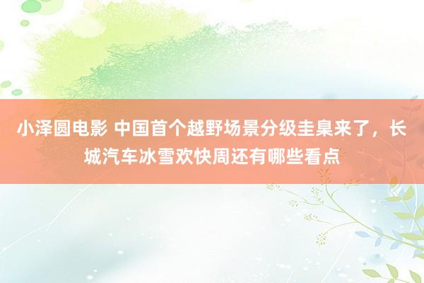 小泽圆电影 中国首个越野场景分级圭臬来了，长城汽车冰雪欢快周还有哪些看点
