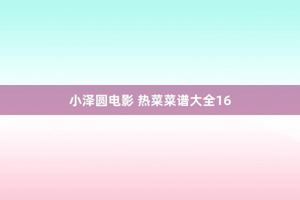 小泽圆电影 热菜菜谱大全16