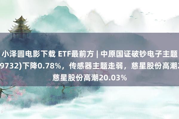 小泽圆电影下载 ETF最前方 | 中原国证破钞电子主题ETF(159732)下降0.78%，传感器主题走弱，慈星股份高潮20.03%