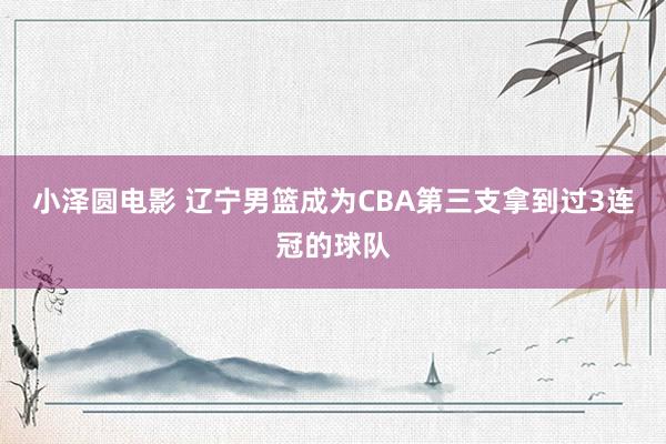 小泽圆电影 辽宁男篮成为CBA第三支拿到过3连冠的球队