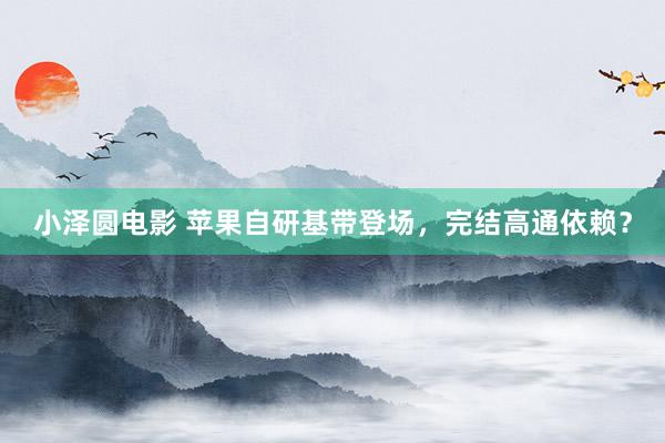 小泽圆电影 苹果自研基带登场，完结高通依赖？