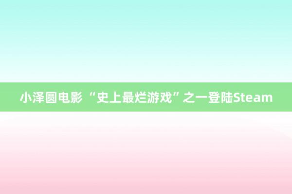 小泽圆电影 “史上最烂游戏”之一登陆Steam