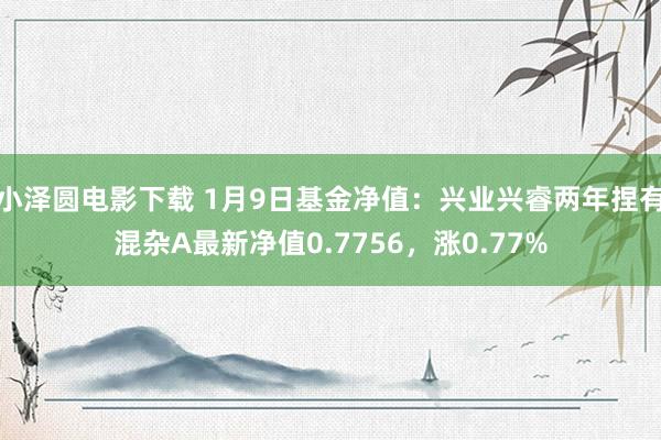 小泽圆电影下载 1月9日基金净值：兴业兴睿两年捏有混杂A最新净值0.7756，涨0.77%