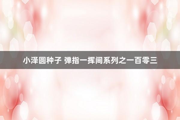 小泽圆种子 弹指一挥间系列之一百零三