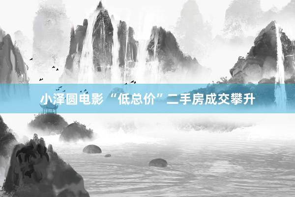 小泽圆电影 “低总价”二手房成交攀升