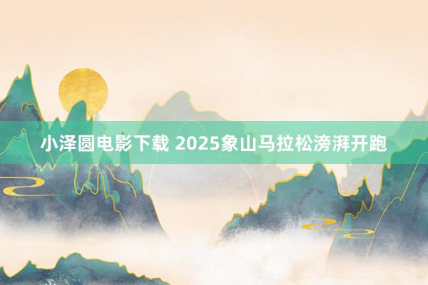小泽圆电影下载 2025象山马拉松滂湃开跑
