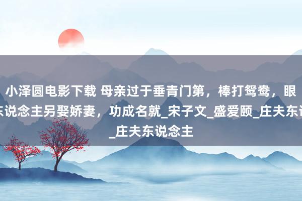小泽圆电影下载 母亲过于垂青门第，棒打鸳鸯，眼看恋东说念主另娶娇妻，功成名就_宋子文_盛爱颐_庄夫东说念主