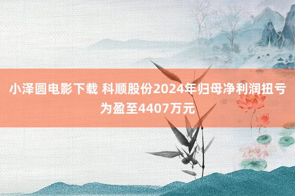 小泽圆电影下载 科顺股份2024年归母净利润扭亏为盈至4407万元
